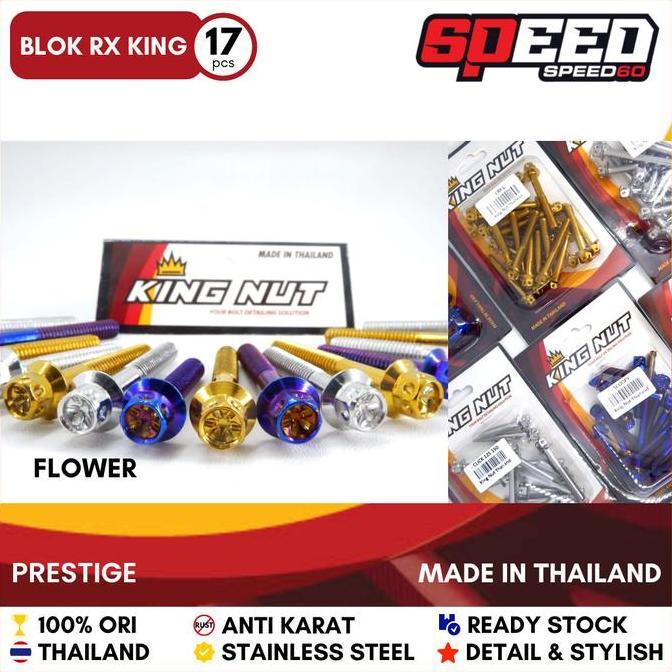 NEW SET BAUT BLOK KALTER RX KING PROBOLT STAINLESS KING NUT THAILAND ORI