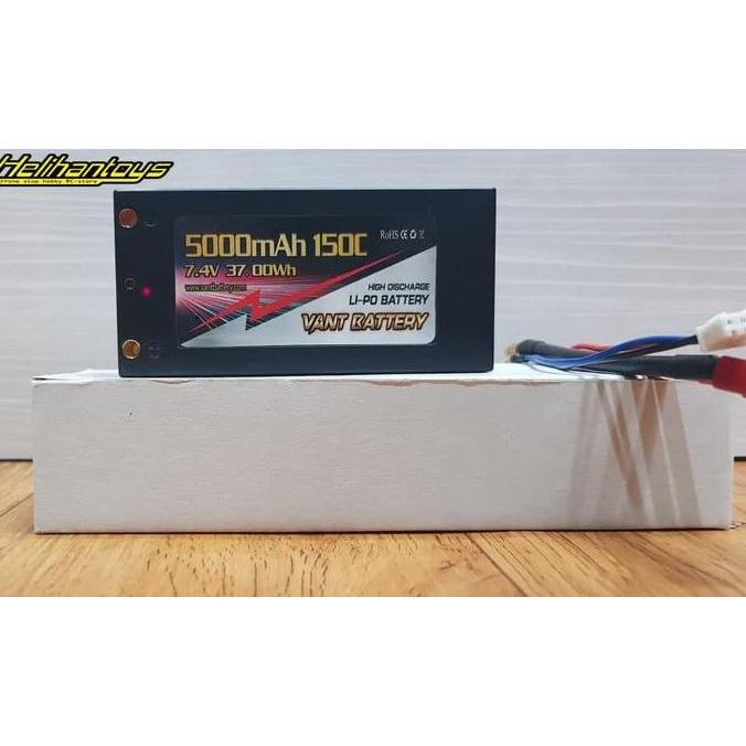 VANT 5000MAH 7.4V 150C GRAPHENE HARD CASE SHORT LIPO BATTERY