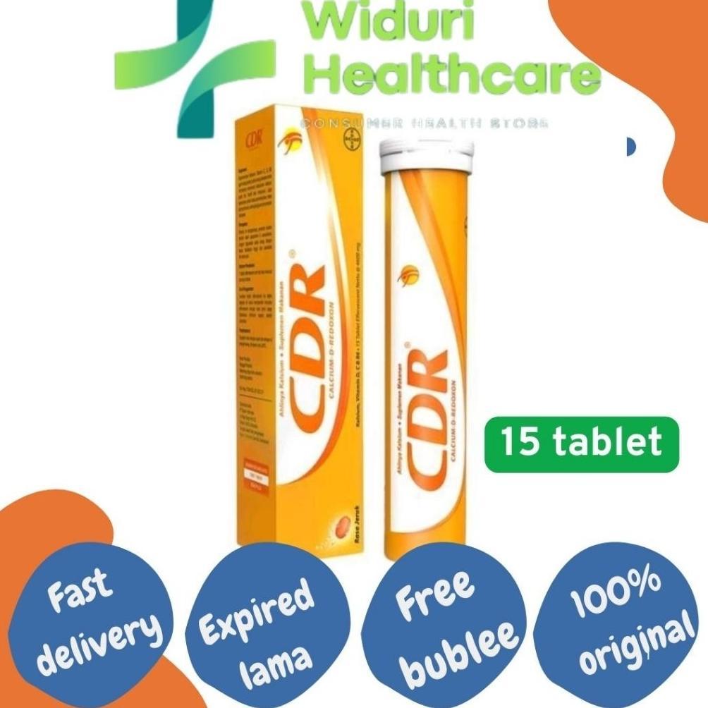 Terlaris CDR Vitamin C D Tablet - 15 Tablet, Dukung Kesehatan Tulang dan Imun
