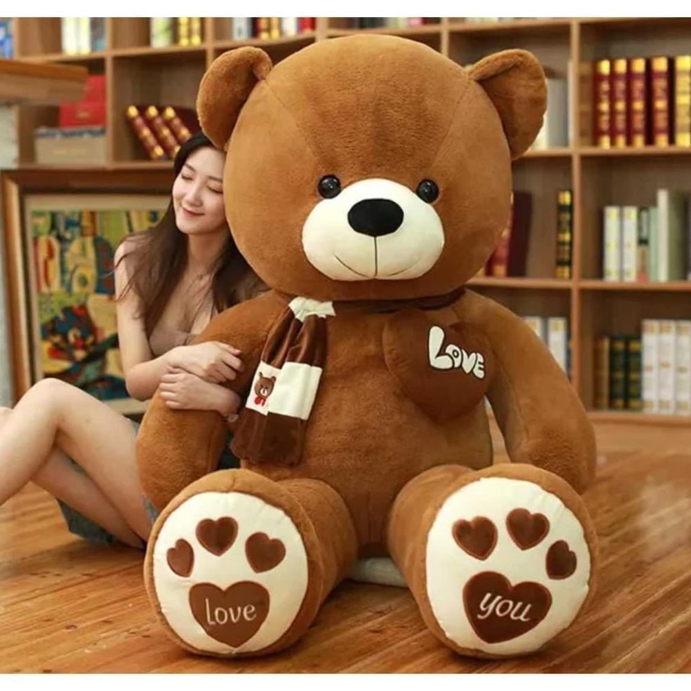 Berkualitas Boneka Teddy Bear Love 1 Meter Boneka Teddy Bear Boneka Beruang Jumbo 1 Meter Boneka Bes