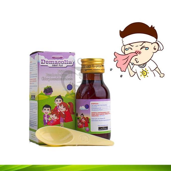 Demacolin Syrup Obat Demam Flu Pilek