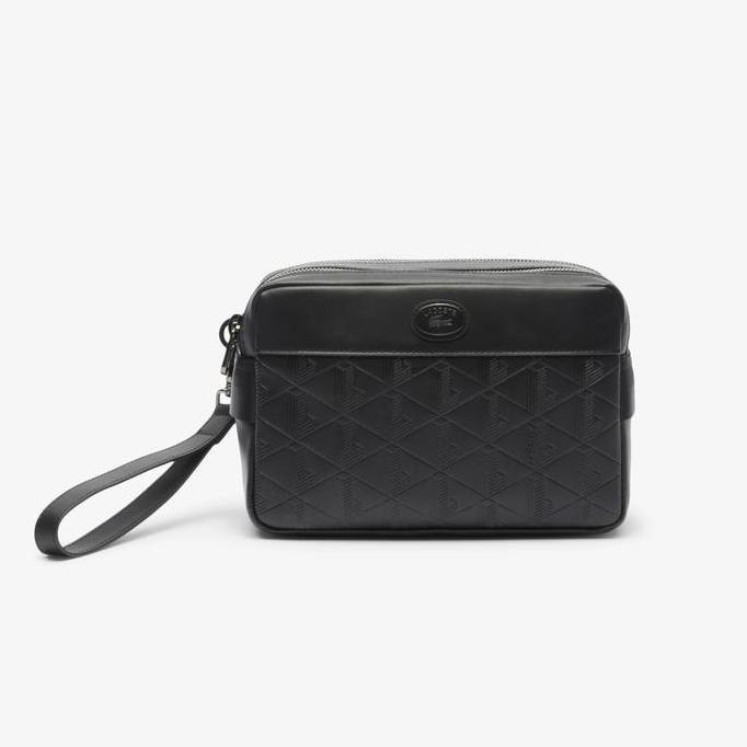 Lacoste Men's Leather Nomogramme Clutch - Black 000