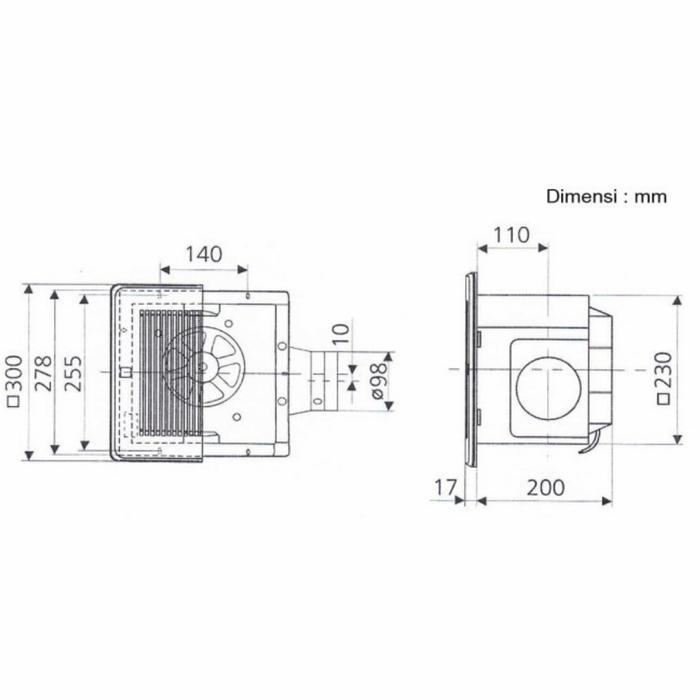Exhaust Fan Cerobong KDK 24 CDQN Sirroco