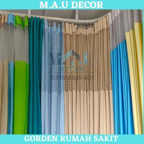 Tirai Rumah Sakit bahan Full PVC anti bakteri, anti noda/darah Hijau