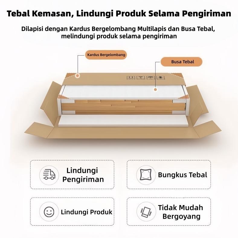 FLASH SALE SERENE SPACES Rak Buku Kayu 4 Susun Rak Buku Susun Minimalis Lemari Display Serbaguna Rak