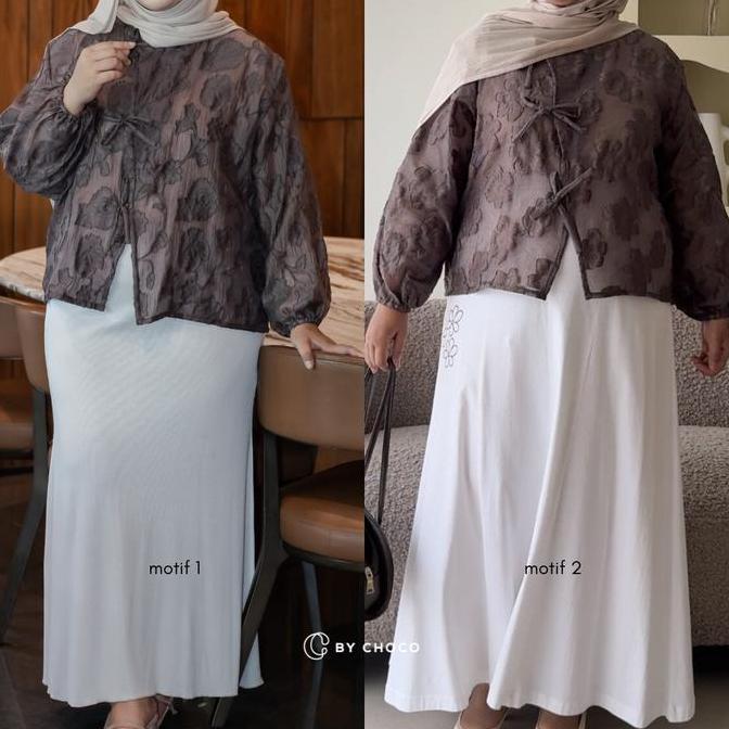 By Choco - Seori Outer Atasan Lebaran Big Size Jumbo Wanita Motif Muslim