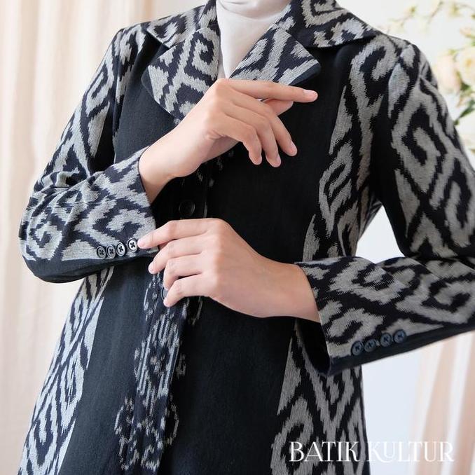 Batik Kultur Outer - NCBB - Monochrome Heritage Ikat Tenun