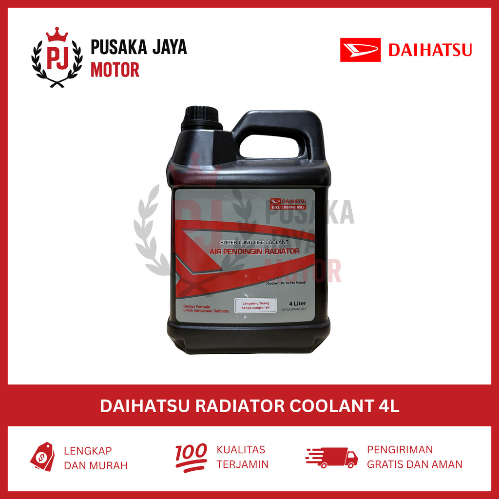 Daihatsu Radiator Coolant Original 4L | Cairan Air Radiator Mobil | Super Long Life Coolant 30/70 Pr