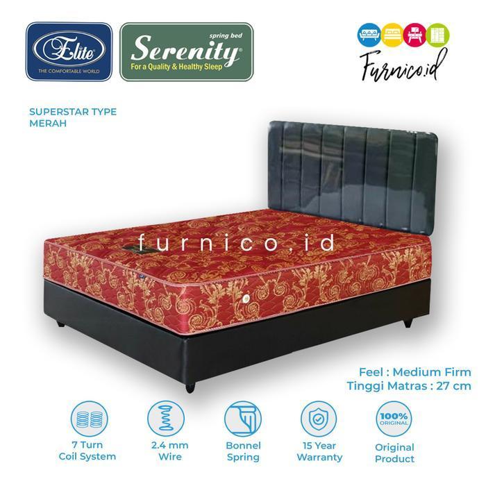 SPRINGBED ELITE SET GARANSI 10th 180 X 200 (kasur+sandaran+divan)