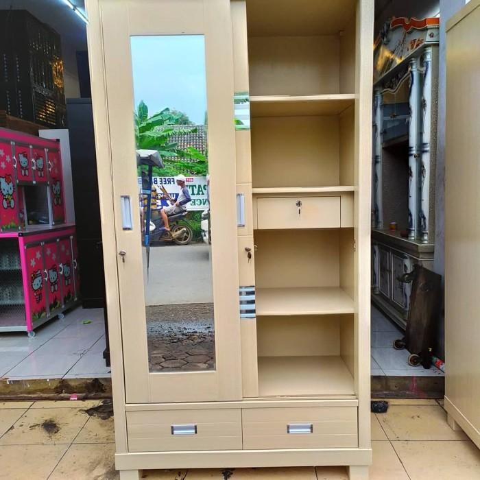 Lemari Pakaian Kayu 2pintu Sliding