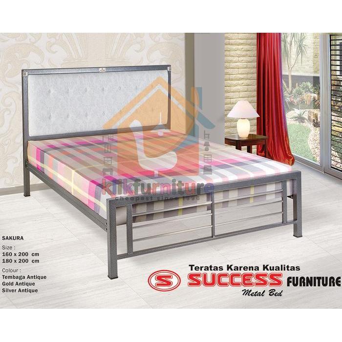 Ranjang Besi Sakura Success 160x200 cm Tempat Tidur Besi