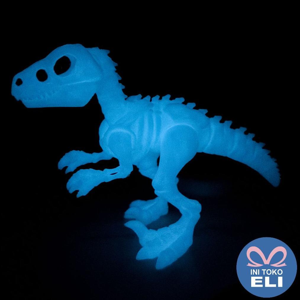terbaru mainan anak dino dinosaurus t-rex triceratops spinosaurus fosil glow reptil artikulasi reali