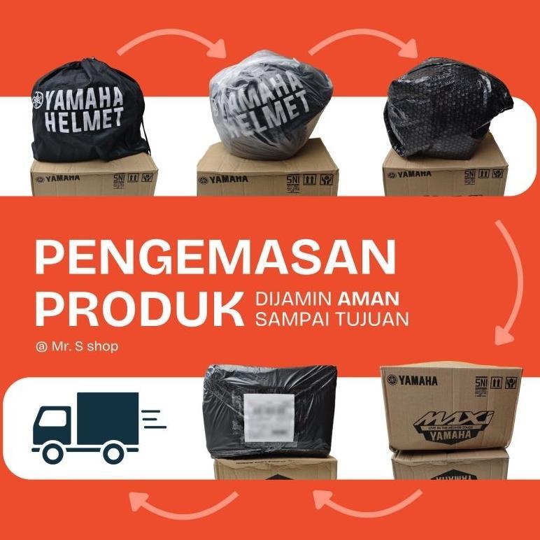 Diskont Helm Yamaha Original Sni Hitam Kilap L-Xl