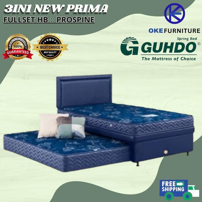 Kasur Sorong Full Set Kasur 3in1 Springbed Guhdo New Prima
