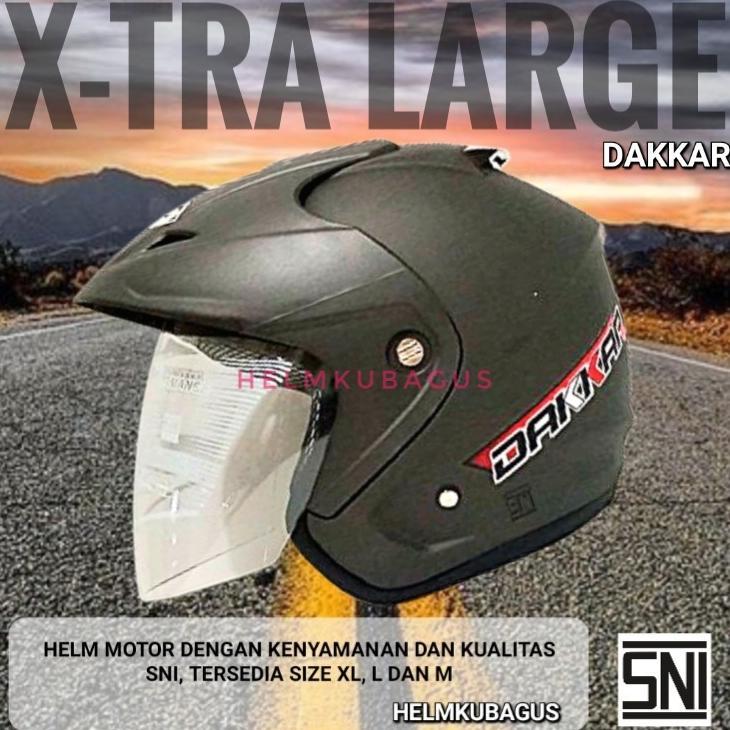 Tahan Lama !! Helm Motor Helem Half Face Dewasa Sni Tipe Dakkar Helm Cowok Cewek Fashion Dewasa Jumb