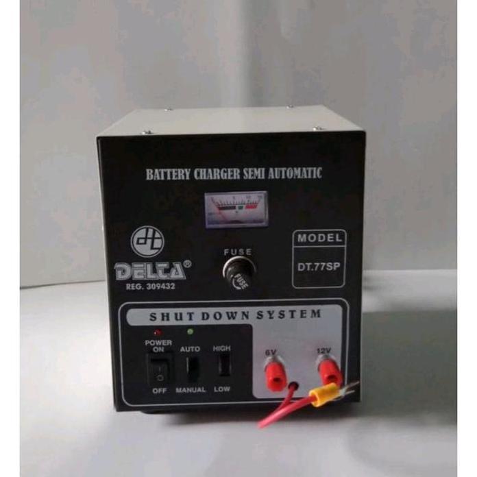 Charger Aki Merk Delta Dt77Sp Semi Automatic Charger Aki Motor Mobil Terlaris 0326B