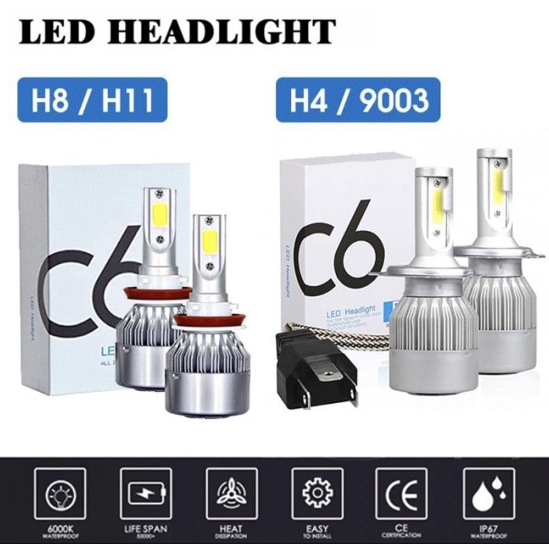 Unik Original Lampu Led Mobil Headlight Lampu Utama Mobil C6 H4 C6 H11 36Watt| Lampu Mobil Foglamp H