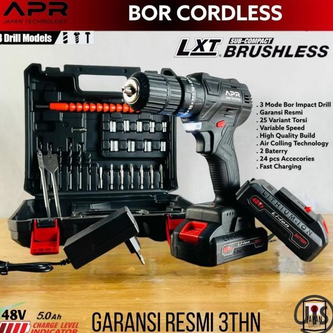 KOREA impact drill baterai cordless mesin bor beton besi kayu NRT PRO