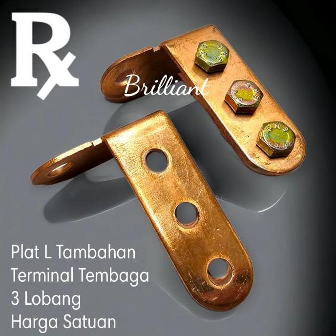 Plat L Tembaga Asli - Plat untuk Kabel Grounding Accu