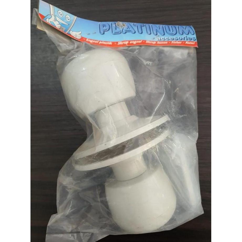 KUNCI PINTU BULAT PVC KAMAR MANDI / KNOP GAGANG PINTU KAMAR MANDI PVC