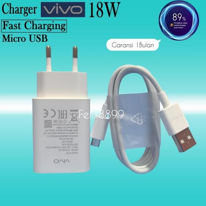 CHARGER VIVO Y15 Y17 Y19 ORIGINAL 100% FAST CHARGING MICRO USB