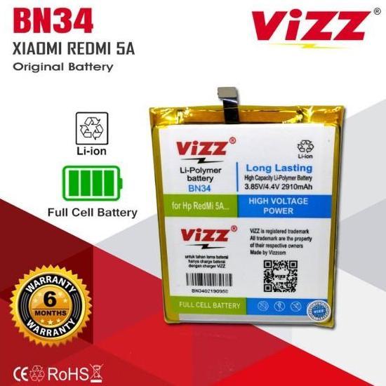 Baterai Vizz XIAOMI BN34 REDMI 5A