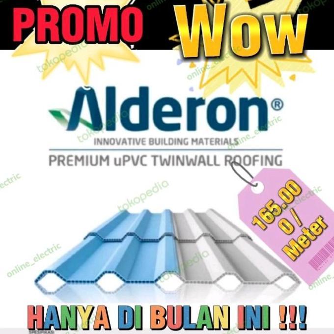 Atap Alderon R830 Putih Doff / Biru Doff - Alderon Twinwall Corrugated