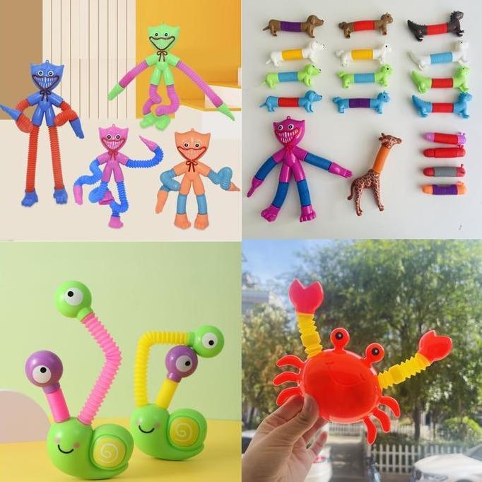 Mainan pop tube karakter, Pop light animal kartun