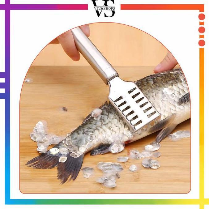 Pembersih Sisik Ikan Stainless / Serutan Sisik Ikan Stainless Steel / Alat Pembersih Sisik Ikan / Pe
