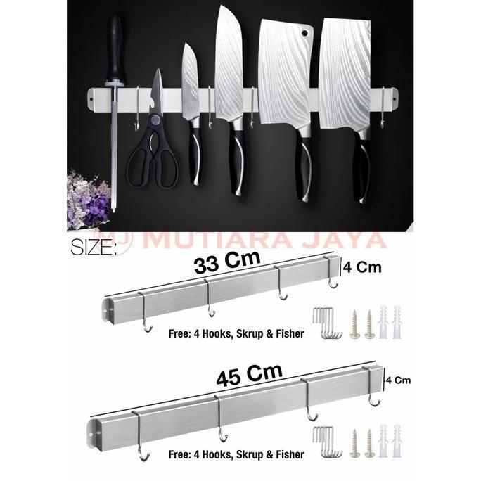 PLATO Gantungan Magnet Dapur Tempel Stainless Magnetic Holder