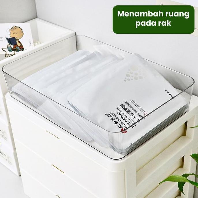 Organizer Laci Bening Acrylic Kotak Penyimpanan Kulkas Organizer Laci Organizer