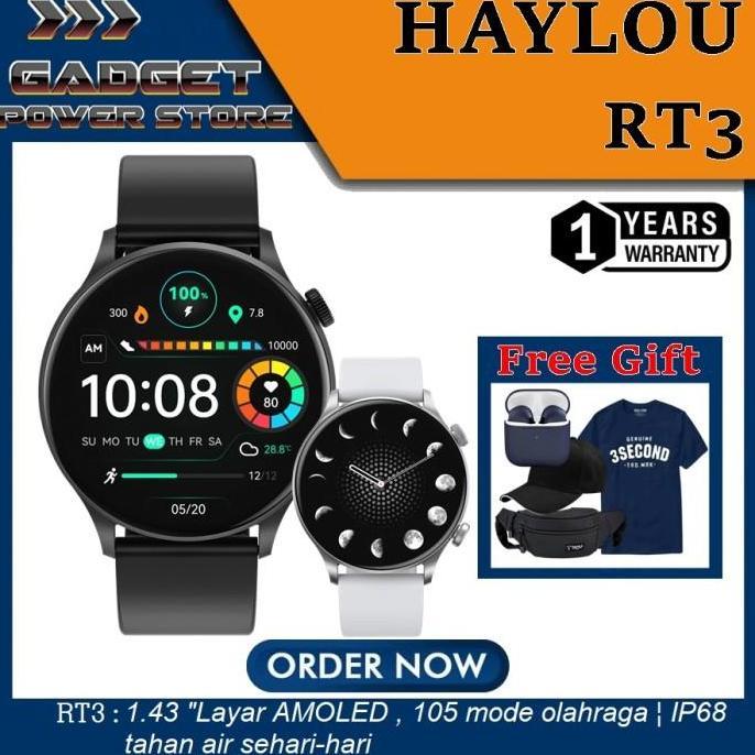 Haylou Solar Plus RT3 Smartwatch AMOLED display 105 Sport Modes Watch