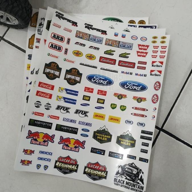 Stiker Decal RC Offroad 1/12 dan 1/16 Ford