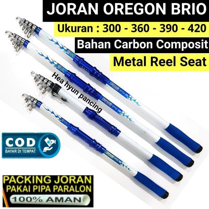 Peralatan pancing joran OREGON SARGO DAN BRIO 300 - 360 - 390 - 420 cm/ 3 - 3,6 -3,9 - 420 meter