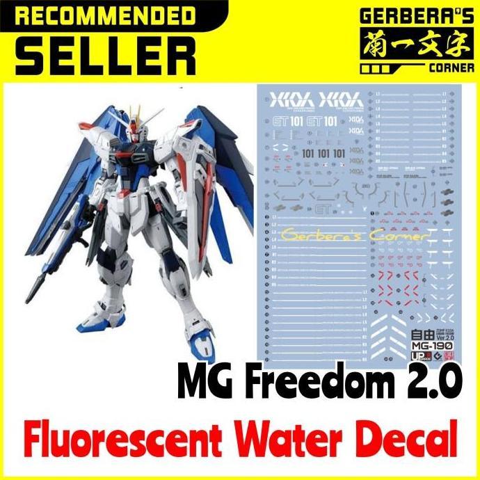 Fluorescent Water Decal MG Freedom Ver 2.0 Gundam Evolution Studio