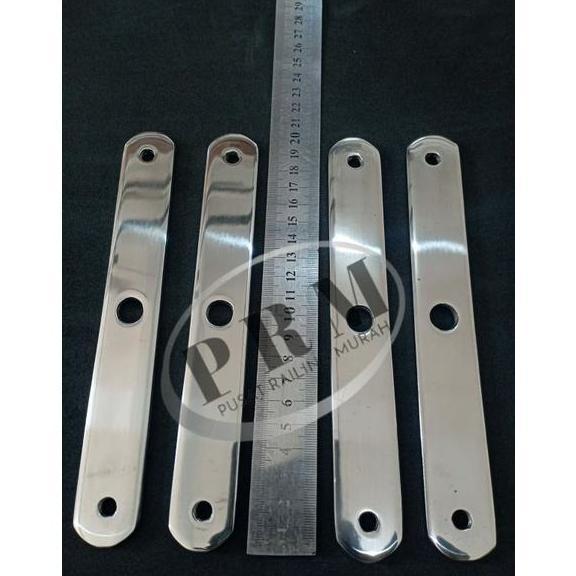 PLAT SPIDER SAYAP DOUBLE RAILING TANGGA / SAYAP RAILING TANGGA STAINLESS / PENJEPIT KACA SOLID RAILI