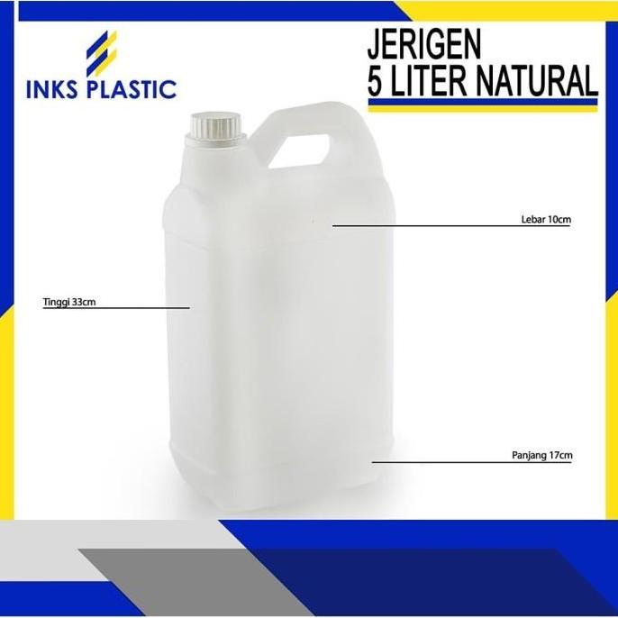 jerigen 5 liter putih natural