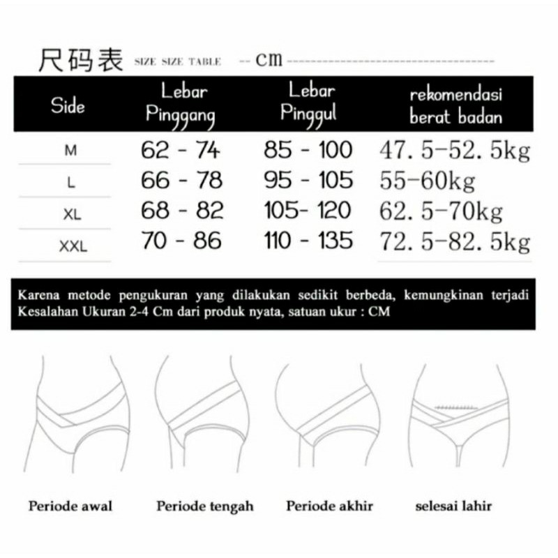 3 Pcs Celana Dalam Ibu Wanita Hamil Polini/ Cd Ibu Hamil Tiana / Celana Dalam Wanita Hamil Katun Siz