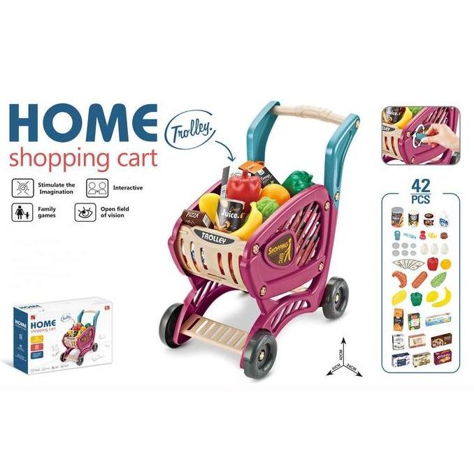 Shopping Cart Toy Trolley Mainan Keranjang Belanja Anak HW20022651