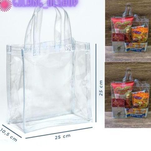 Tas mika hampers elegant/tas mika transparan/tas souvenir 20x10x20