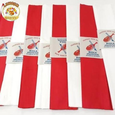 kertas krep merah putih/hiasan krep merah putih/hiasan kertas krep