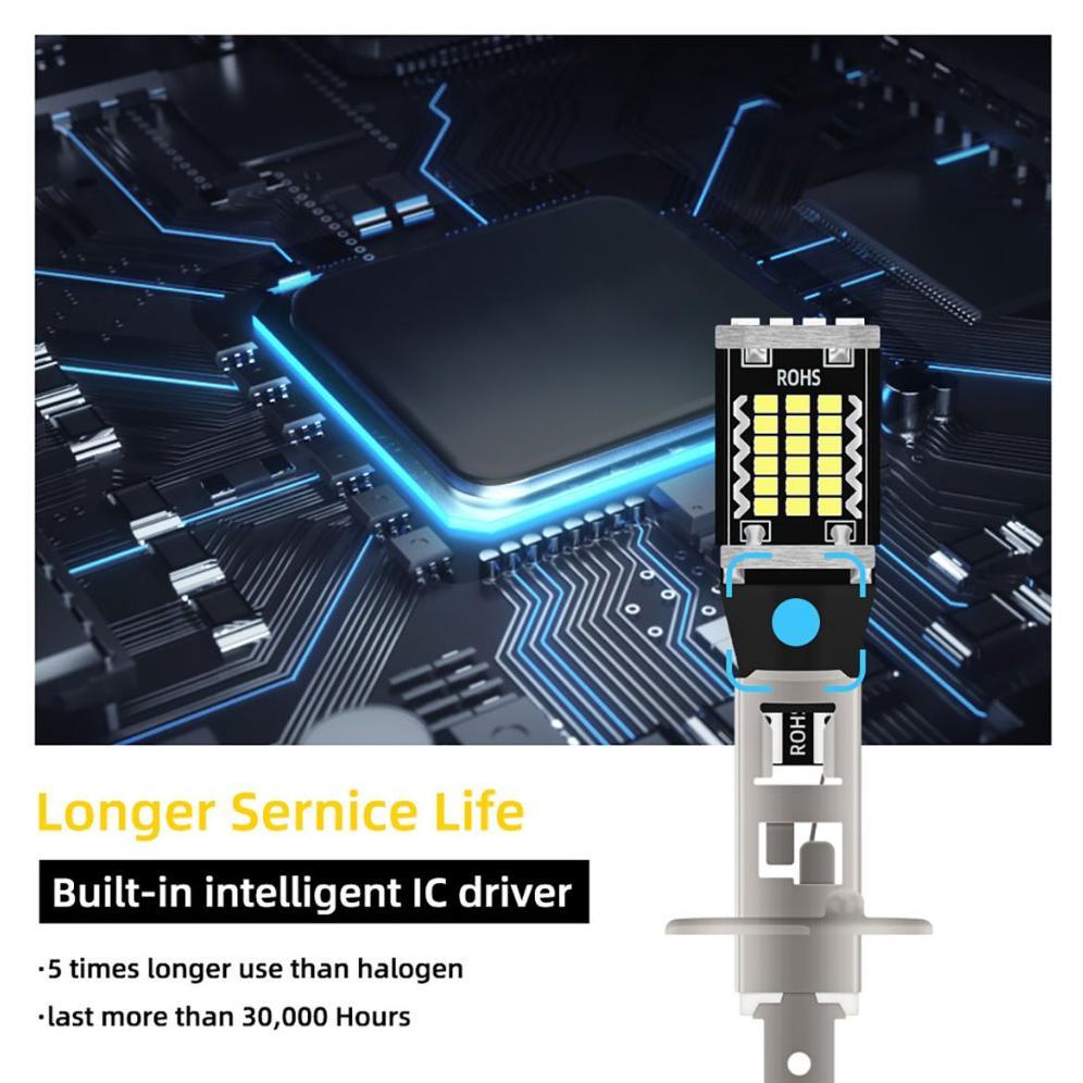 Tahan Lama  2 Lampu Kabut Led Mobil Bohlam 9V-24V Led H3 Lampu Kabut Mobil Bohlam Lampu Kabut 3030 2