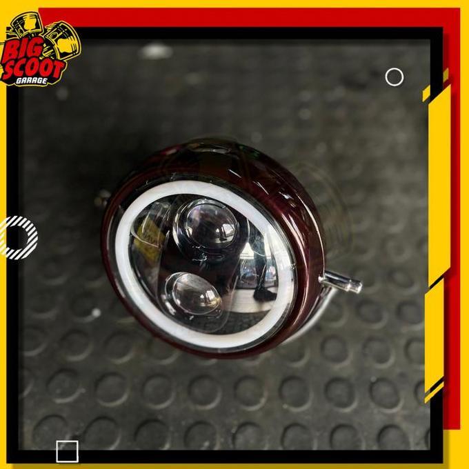 DJEESE Daymaker / Lampu Depan Vespa Lxv ( Maroon )