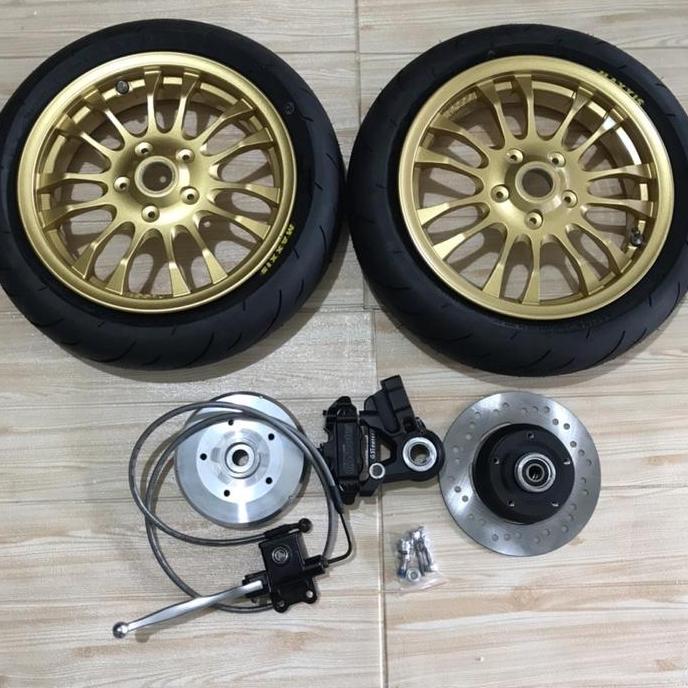 GRADIMOU upgrade R12 ring 12 adaptor gs gscooter velg vrossi ban maxxis R1