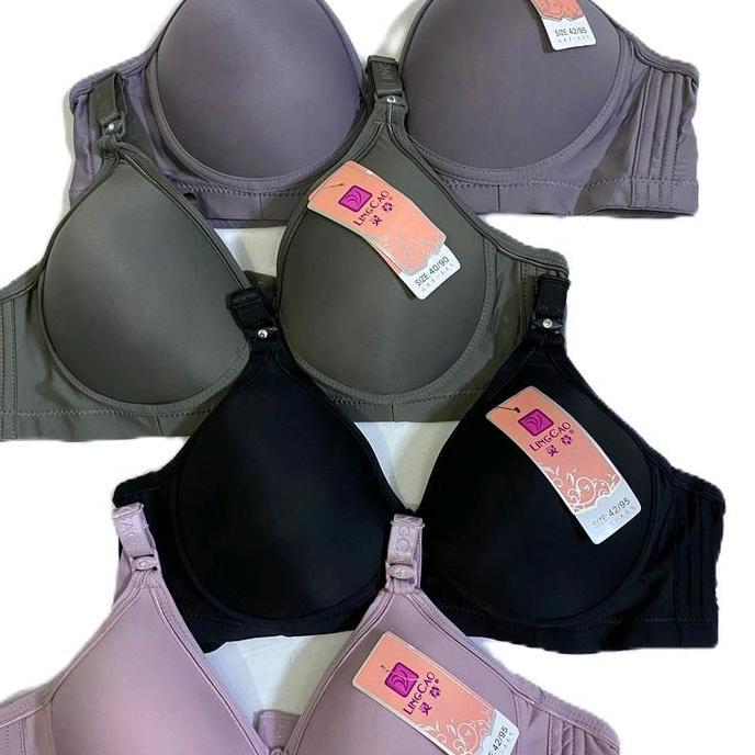 Bra Lingcao B5 | Bh Busa Cup B Nyaman Tanpa Kawat | Bra Wanita Lingcao Original Kait 3 Cup besar | 3