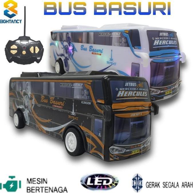 NEW 8T MAINAN MOBIL REMOTE CONTROL BUS TELOLET 6176D DENGAN LAMPU DAN SUARA TELOLET ASLI ORI