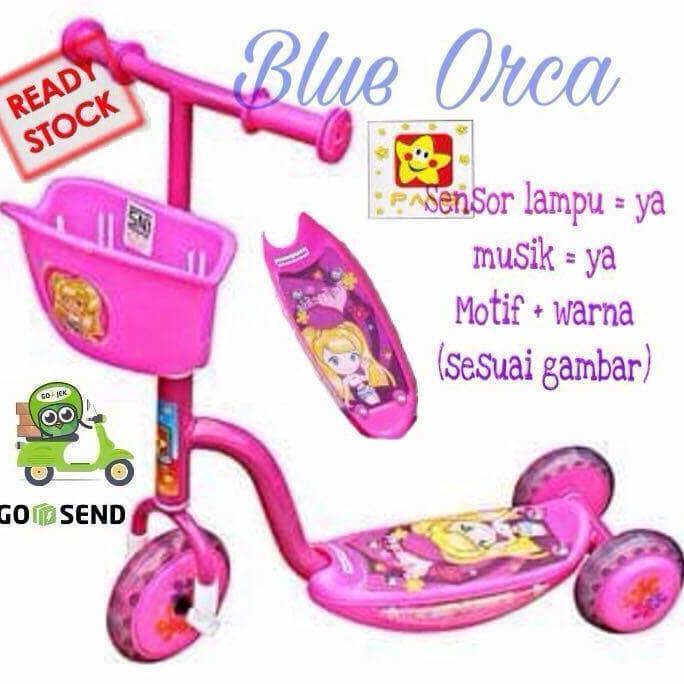 Mainan Anak Skuter Pmb Roda 3 Pink