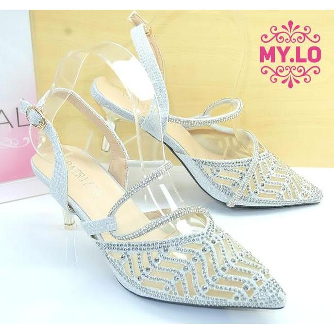 SANDAL PESTA WANITA HEELS WEDDING SEPATU PENGANTIN PEREMPUAN MEWAH ELEGAN SELOP KEBAYA PEREMPUAN SES