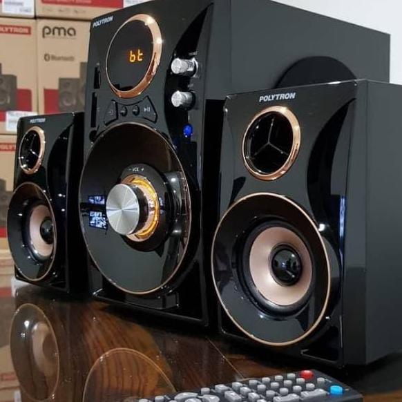 Salon Aktif Polytron Speaker Bluetooth Usb Remote Extra Bass