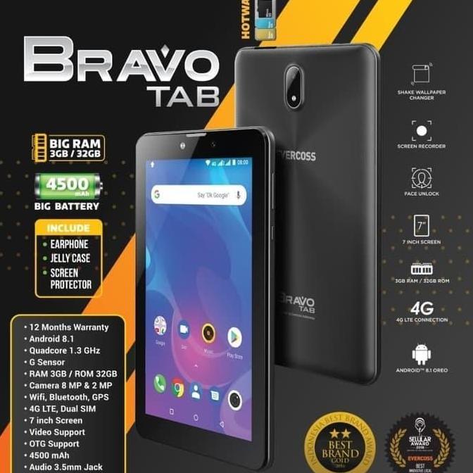 PROMO Tablet Evercoss Bravo Tab 3/32 Ram 3GB Internal 32GB Grs Resmi